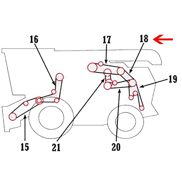 Aftermarket H240888 New Upper Chopper Drive Belt Fits John Deere S680 S680HM S690 S690HM COB40-0794 - main